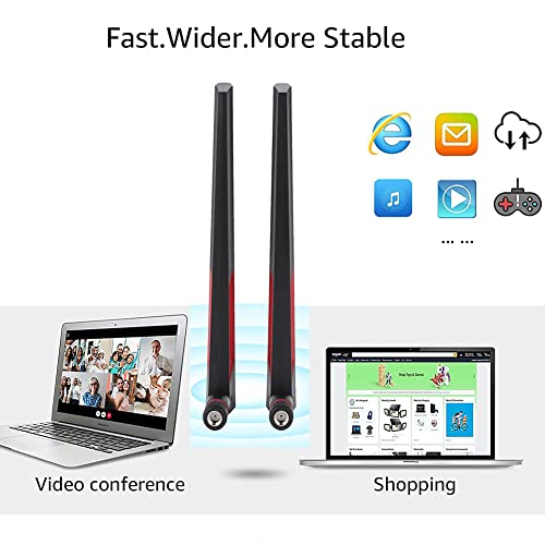 2 peças Antena NGFF Cabo WiFi sem fio Dual Band 8DBi Antena M. 2 SMA para Adaptador de roteador WiFi