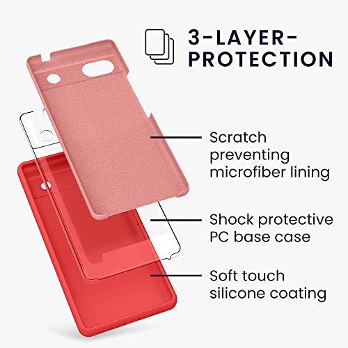 kwmobile Case Compatible with Google Pixel 6a Case - TPU Silicone Phone Cover with Soft Finish - Dolce Vita - Image 2