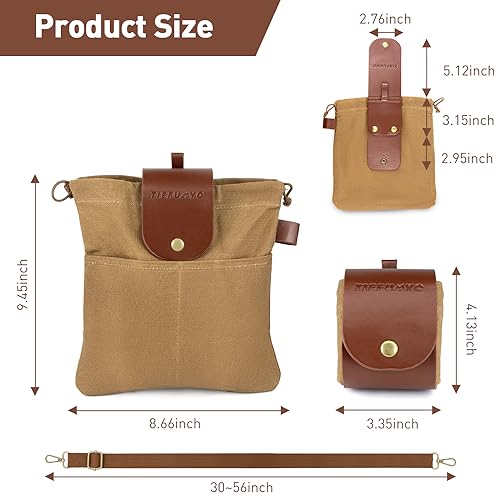 TIEFUMYO Waxed Canvas Foraging Pouch