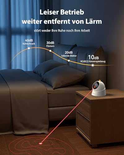 Katzenspielzeug, Interaktives Katzenspielzeug Elektrisch mit Magnetische 360°-Basis, Echt Zufällige Trajektorie, 3 Geschwindigkeitsstufen, Wiederaufladbare Katzen Spielzeug für Katzen/Kätzchen/Hunde