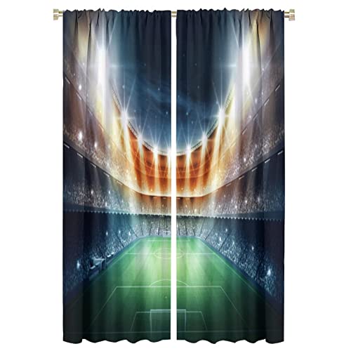 AuiMzoo Soccer Stadium Dugout Curtains, 2 Panels, 42x63 in.