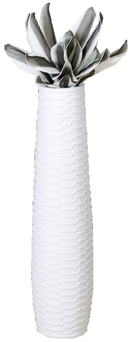Casablanca Vase Catania Ker.weiß,H.100/D.25cm
