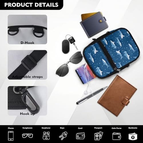 JoyLamoria Shark Sling Bag Blue Messenger Bag for Women4