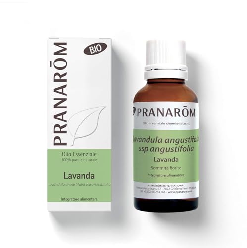 PRANARÔM - Olio Essenziale di Lavanda Vera BIO - 100% Puro e Naturale - HECT Chemotipato - Favorisce Sonno Ristoratore e Riduce Stress - Aromaterapia - 30 ml