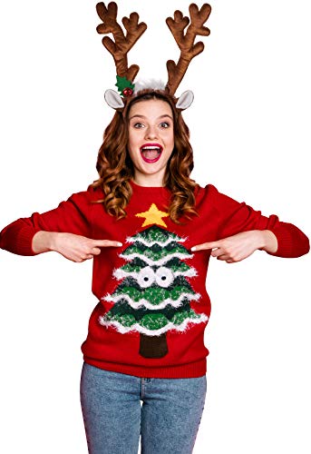 Balinco Reindeer/Moose Antlers or Hairband - the perfect accessory for adults at Christmas or Carnival (Brown) - Image 3