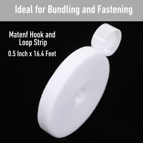 Image of 3PCS Hook and Loop Roll Double-Sided Straps Self-Gripping Tape Fastener Roll Cut to Length Quick Wrap Cable Straps Reusable Multi-Purpose Wrap Fasteners for Home Office Fastening Storage