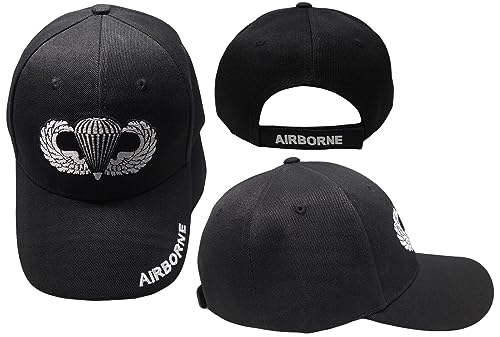Flakita's Novelties Army Airborne Paratroopers Jump Wings Acrylic Embroidered Baseball Cap Hat