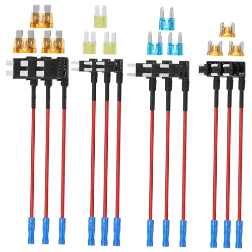 Portafusibles coche mini 12 vías con adaptador fusible para kit eléctrico