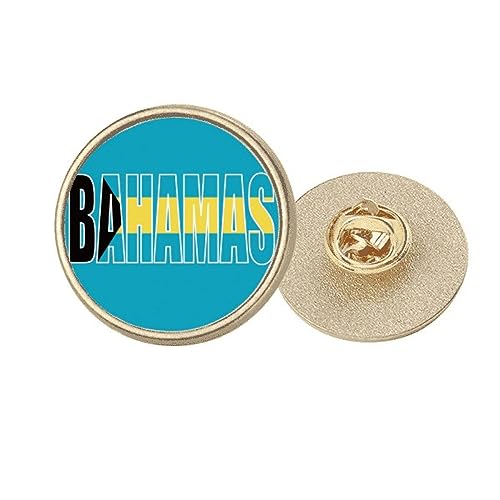 Broche Bahamas ronde métal doré anti-tenue terne