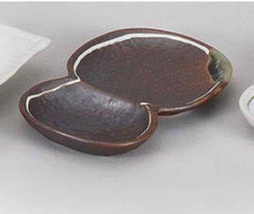 セトモノホンポ(Setomonohonpo) Set of 10 Condiment Dishes, Iron Glazed Line Gotori Plate, 7.1 x 4.6 x 0.8 inches (18 x 11.7 x 2 cm), Japanese Dishes, Restaurants, Commercial Utensils, Tableware, Tableware