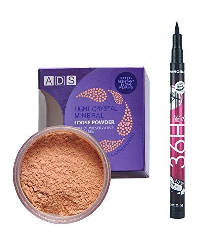 ADS Loose Powder with Sketch Pen Eyeliner (Black)