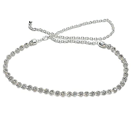 Rhinestone Belt for Womens Glitter Formal Dress Waist Belt Chain Crystal Bling Wedding Bridal Belt Decorations4