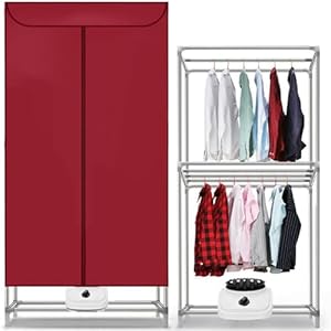 MegLob Binnen Elektrische Kledingdroger, 1200 W Air Wasserijverwarming, Draagbare Warme Luchtkleding Blaasverwarmingsapparaat, Opvouwbare Clother Droger Met Smart Timer