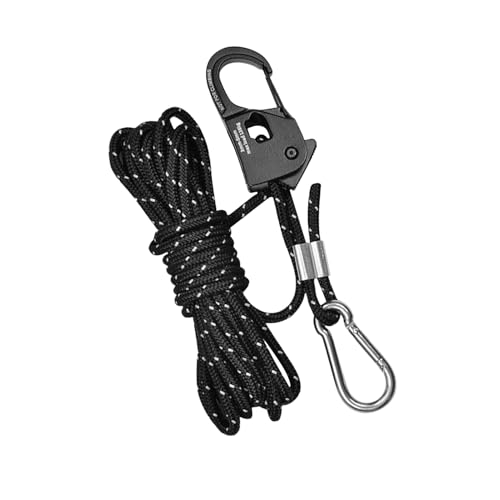 Cuerda para Tienda | Cordel con Ajustador Anti- Hebilla para Cuerda De con Cordón para Exterior,para Senderismo Refugio Mochilero Escalada Kayak Picnic Jardín Patio Toldo
