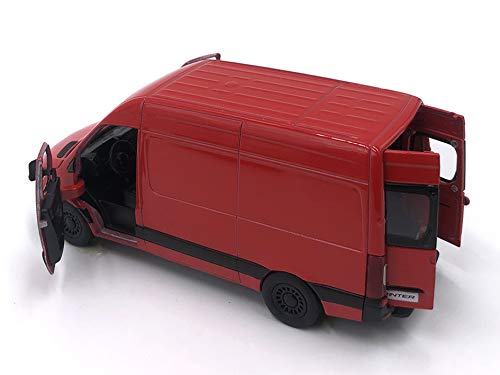 ICE TOYS Modellauto im Maßstab 1:48 mit der Tür zum Öffnen (roter Lieferwagen)