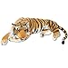 TE-Trend 18789 Plüschtier Tiger Kuscheltier Stofftiger lebensechte Raubkatze liegend Dschungel Steppe 80 cm Mehrfarbig