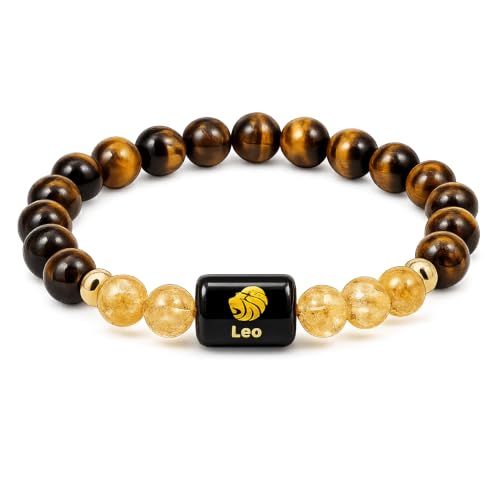 HIMBERJOY Leo Zodiac Bracelet for Men & Women, Leo Crystal Bracelet for Astrology Lovers, Stylish Spiritual Zodiac Bracelet for Daily Wear & Gifting