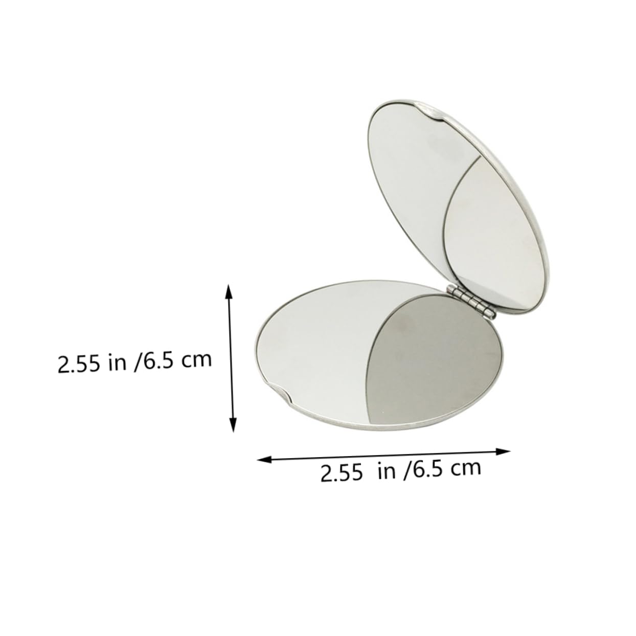 FRCOLOR 3 Mini Espejos De Maquillaje Compactos Y Elegantes Personalizados para Mujer Irrompibles Plateados para Viajes.
