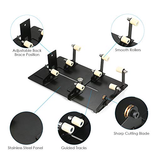 Decdeal Glass Bottle Cutter, Square & Round Bottle Cutting Machine Bottle Cutting Tool Kit for Cutting Wine Beer Liquor Whiskey Alcohol Champagne, with Gloves Fixing Rubber Ring Sanding Paper - Thumbnail 3