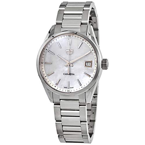 Tag Heuer Carrera WBK1311.BA0652 - Reloj de cuarzo con esfera de nácar, color blanco