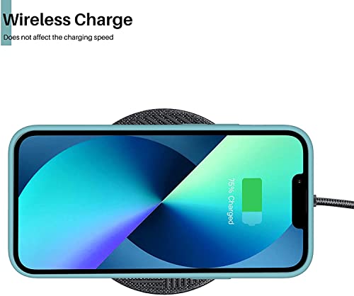 Image of Compatible with iPhone 14 Plus Silicone Case, Slim Shockproof Protective Cover, Drop Protection and Camera Protection, MagSafe Compatible, Soft Microfiber Lining Inside (Midnight Green)