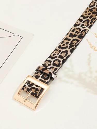 Belts for Women, Chic Leopard Print Belt - Soft PU Leather, Adjustable Buckle, Casual Jeans Pants Accessory, Decorative3