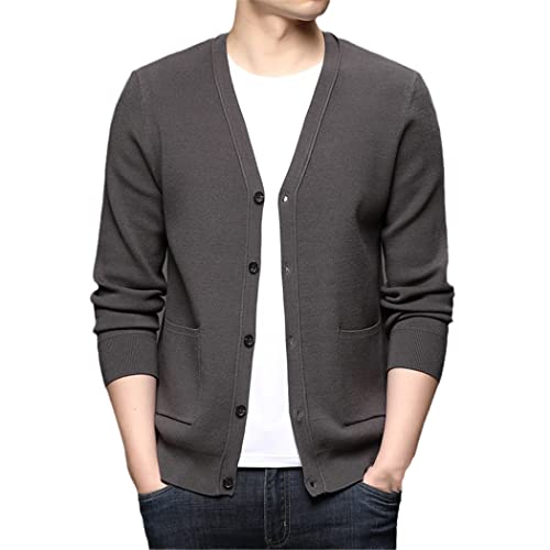 Cardigan décontracté homme couleur unie pour vos sorties d'automne