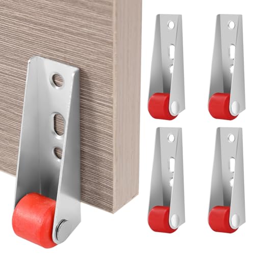 Image of Serplex Rigid Caster for Heavy Door - Durable Metal Fixed Caster with Silent Screw Design, Robust 2.68 Inch Heavy-Duty Caster Wheels Compatible with Various Installations, Pack of 4