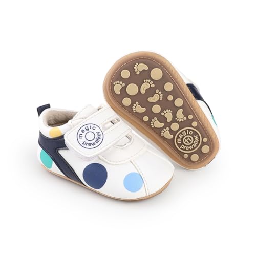 Image of Baby Boys Girls Sneakers Toddler Non-Slip Soft Rubber Sole First Walking Shoes Infant Newborn Crib Dress Shoes