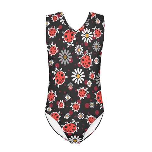 Image of INSTANTARTS Gymnastics Leotards Girl Dinosaur Dancewear Activewear Quick Dry