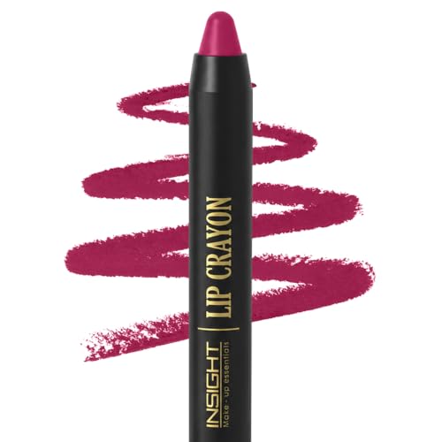 Image of INSIGHT Long Lasting Lip Crayon - All-Day Comfort | Matte Finish | Waterproof | Non-Transfer | Non-Sticky | Enriched with Vitamin E & Kojic Acid|Sharpenable Tip | Full Coverage | Lightweight Lipstick (Sugar Rush) - 7g