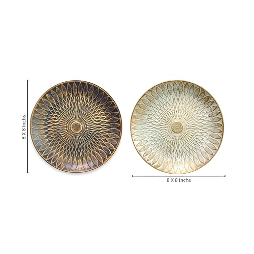 Image of Art Street Set of 4 MDF Decorative,Wall Hanging Plates for Home,Living Room,Hotel Bedroom And Office Decor Show Pieces, Mothers Day Gift, (Grey & White, Size 8 x 8 Inch)
