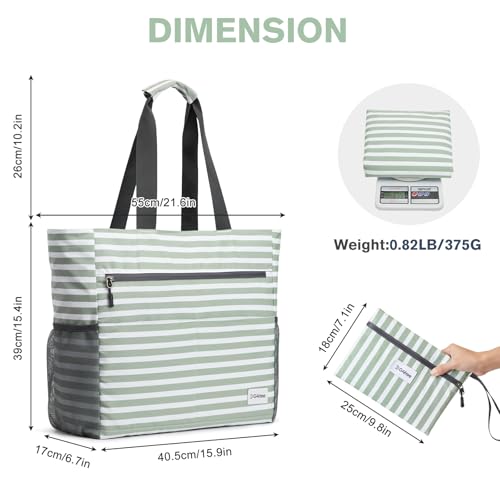Image of G4Free Beach Bag, Waterproof Sandproof Beach Tote Bag, Large Capacity Foldable for Women