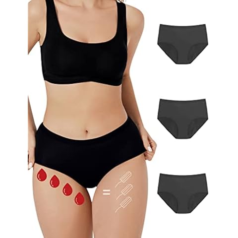 FeelinGirl Period Knickers for Women Middle Waist Menstrual Pants Leakproof Period Pants Heavy Flow and Moisture Resist Bacteria Period Pants Cover