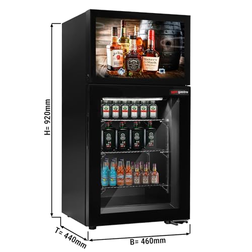 GGM Gastro METKHA449S | minibar-diepvrieskast - 460 mm - 1 glazen deur & ingebouwd 19 inch lcd-display - Image 3