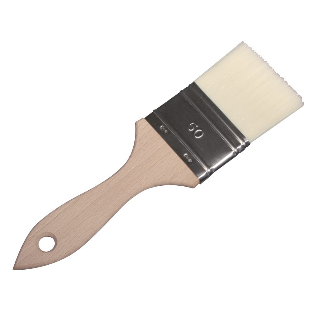 RAYHER 37045000 Flat Synthetic Wide Paint Brush, Size 50