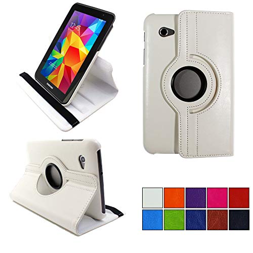 COOVY® 2.0 Funda para Samsung Galaxy Tab 2 7.0 GT-P3100 GT-P3110 Smart 360º Grados RotaciãN Cover Case Protectora Soporte | Blanco