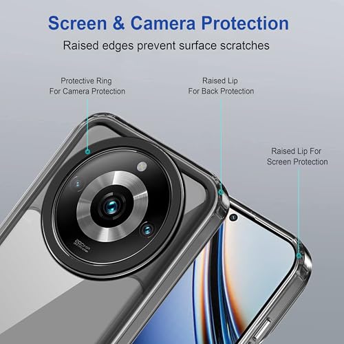 Image of amazon basics Back Case Cover for Realme Narzo 60 Pro 5G (TPU + PC Translucent Black)