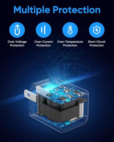 Image of Alimu USB C Charger Block 20W, Compact Fast Charger for iPhone 17 /16 /15 /14 /13 Series, Galaxy S25 /S24 /S23 /S22 /S22 Ultra /S21 /S20 /S10 /S9 /S8 /S7 /Edge /Note 10, Pixel 4 /3, iPad (White, 2 Pack)