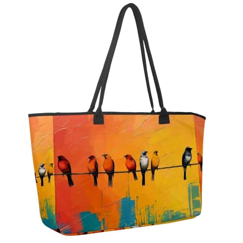 Large Beach Bag for Women, Beach Starfish Seashells Travel Tote with Pockets Waterproof Shoulder Handbag