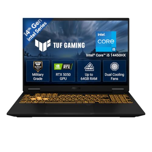 Image of ASUS TUF 16 (2026),14th Gen,Intel Core i5 14450HX,RTX 5050-8GB,16GB RAM (Upgradeable),512GB SSD,FHD+,16 inch(40 cm),Win 11,M365 Basic(1Y),Office 2024,Off Black,2.2 Kg,FX610JH-TU080WS,Gaming Laptop