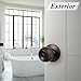 Probrico Ball Privacy Door Knobs Bed and Bath Keyless Handles Locksets, Oil Rubbed Bronze Finish, 6 Pack
