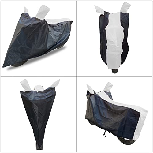 Image of Hunter 350 Two Wheeler Bike Cover Accessories - Dustproof - UV Protection - Premium Bike Cover Black White