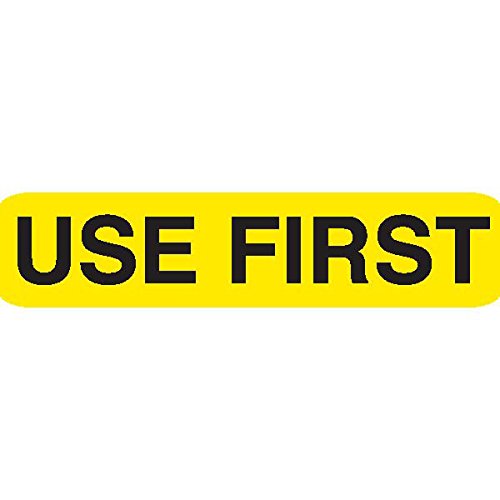 Reagent Labels in Blister Packs"USE First" Yellow with