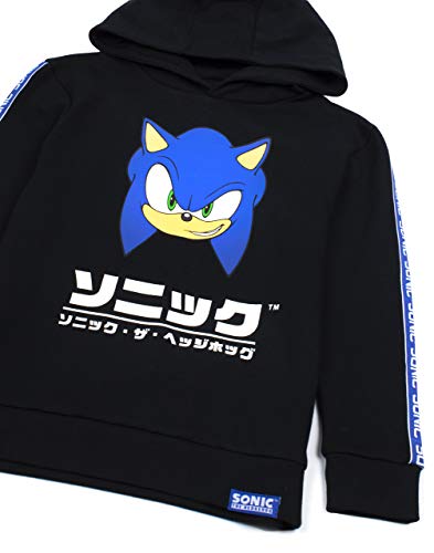 Sonic The Hedgehog Hoodie For Kids Japanese Gamer Black Sweater3