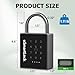 Combination Lock Outdoor eLinkSmart Password Padlock with Key NFC RFID Weatherproof Heavy Duty Padlock for Locker Shed Gate Fence Truck Support Temporary Code Unlock Record