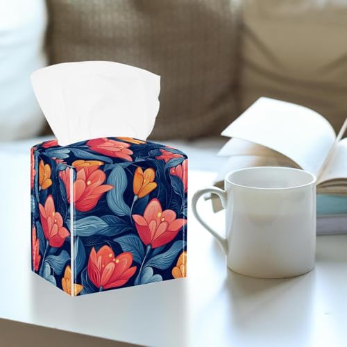 Boîte à mouchoirs en cuir pour masquer les emballages jetables sur votre table de maison