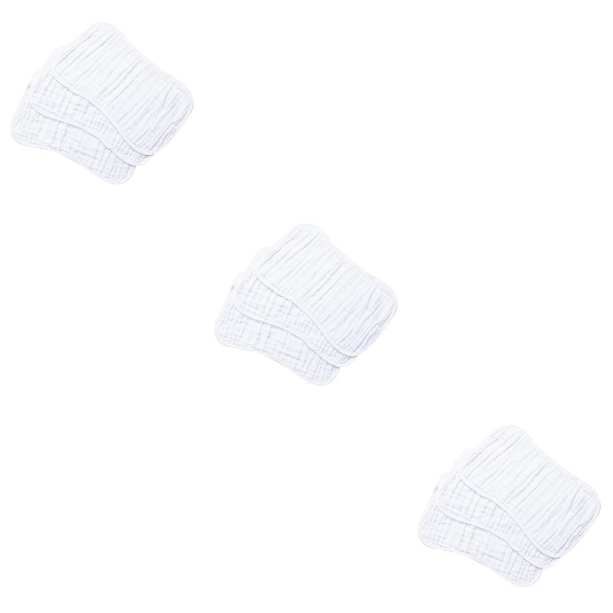 ibasenice 3st Handtücher Babylätzchen Milchspuckunterlage Aufstoßen Lätzchen Baby Spuckkissen Baby Schulterpolster Taschentuch Handtuch Babyschal Neugeboren Weiß