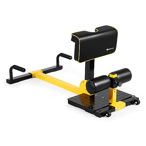 COSTWAY Panchina Fitness 8 in 1, Squat Multifunzione Attrezzature per il fitness, Allenamento Core e Gambe, Esercitazione Sit-up e Push-up, Allenatore del Corpo, Antiscivolo
