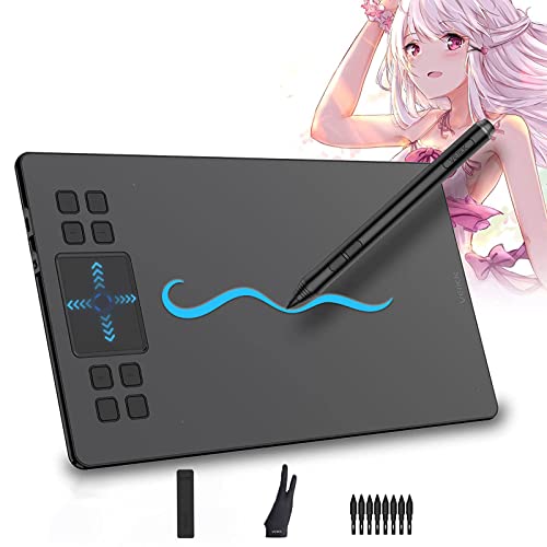 VEIKK A50 Graphic Drawing Tablet with 8192 Passive Pen, Compatible with Windows/Mac/Linux OS and Android Mobile, Perfect for Digital Drawing & OSU & E-Signature & Online Teaching